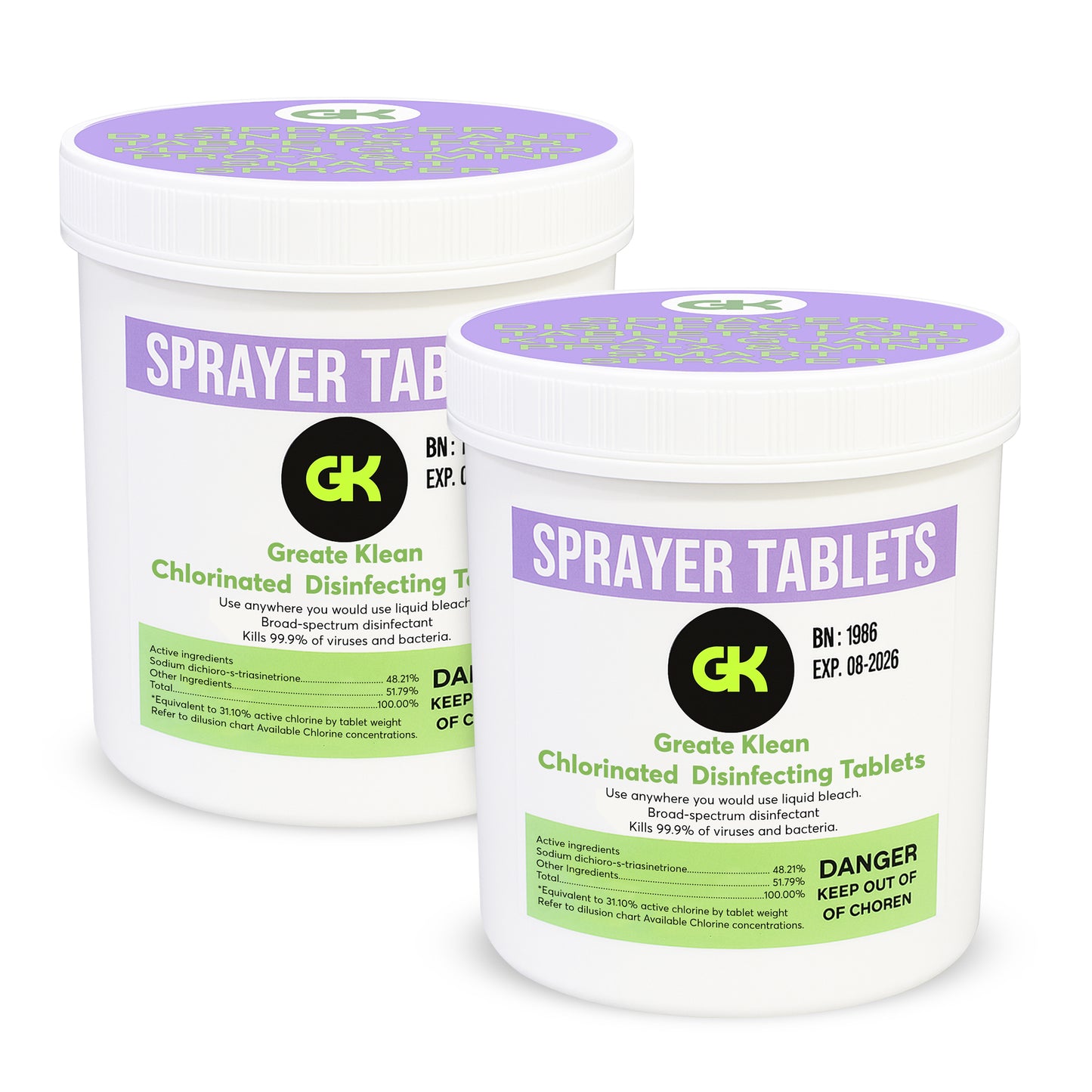 Disinfecting Sprayer Tablets For Klean Guard Pro-X & Mini Smart Sprayer